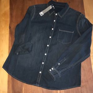 Denim button up
